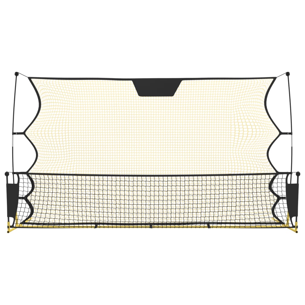 vidaXL Football Rebounder Net Black and Yellow 72"x33.5"x47.2" Polyester-1