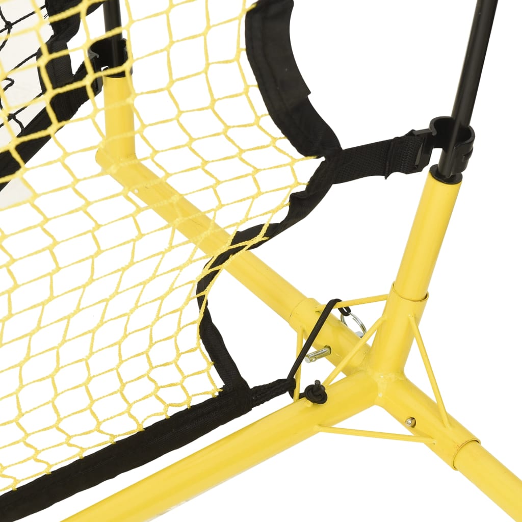 vidaXL Football Rebounder Net Black and Yellow 72"x33.5"x47.2" Polyester-3